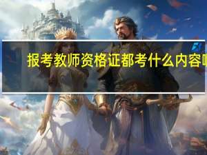 报考教师资格证都考什么内容啊