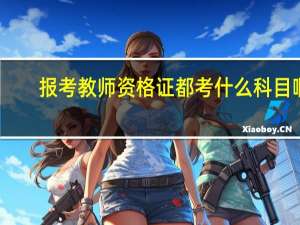 报考教师资格证都考什么科目啊