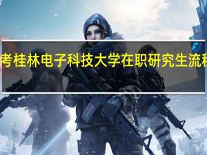 报考桂林电子科技大学在职研究生流程有什么