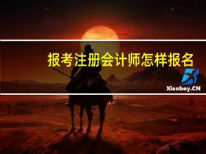 报考注册会计师怎样报名