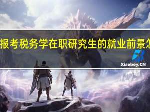 报考税务学在职研究生的就业前景怎么样