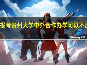 报考贵州大学中外合作办学可以不出国吗
