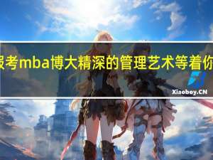 报考mba博大精深的管理艺术等着你去探索