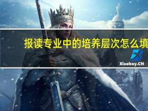 报读专业中的培养层次怎么填