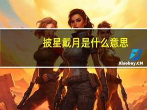 披星戴月是什么意思