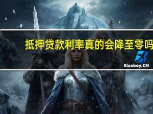 抵押贷款利率真的会降至零吗？