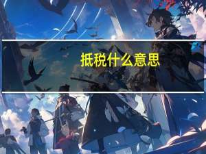 抵税什么意思
