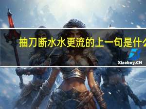 抽刀断水水更流的上一句是什么