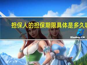担保人的担保期限具体是多久呢