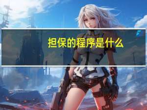 担保的程序是什么