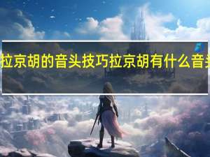 拉京胡的音头技巧 拉京胡有什么音头技巧