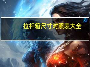 拉杆箱尺寸对照表大全（拉杆箱尺寸对照表）