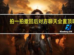 拍一拍撤回后对方聊天会置顶吗（拍一拍撤回）