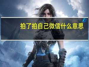 拍了拍自己微信什么意思