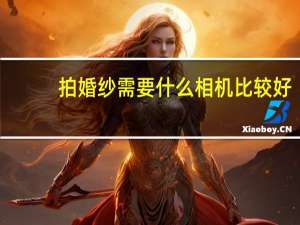 拍婚纱需要什么相机比较好