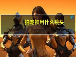 拍宠物用什么镜头