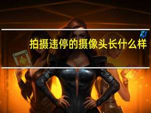 拍摄违停的摄像头长什么样