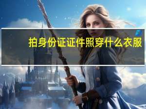 拍身份证证件照穿什么衣服