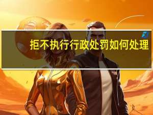 拒不执行行政处罚如何处理