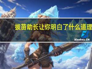 拔苗助长让你明白了什么道理