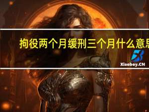 拘役两个月缓刑三个月什么意思