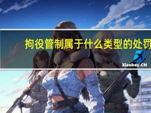 拘役管制属于什么类型的处罚
