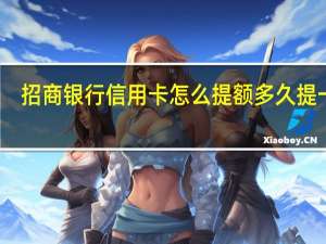 招商银行信用卡怎么提额多久提一次（招商银行信用卡怎么提前还款）