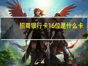 招商银行卡16位是什么卡（招商银行怎么办以卡办卡）