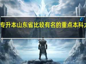 招收专升本山东省比较有名的重点本科大学有哪些，学院类和三本类除外