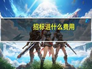 招标进什么费用