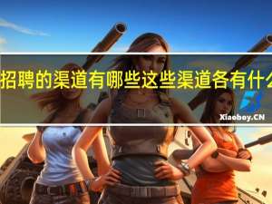 招聘的渠道有哪些这些渠道各有什么特点（招聘的渠道有哪些这些渠道各有什么优缺点）