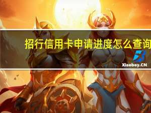 招行信用卡申请进度怎么查询
