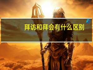 拜访和拜会有什么区别