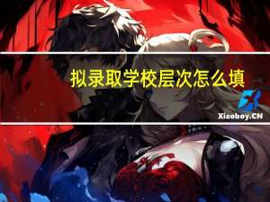 拟录取学校层次怎么填