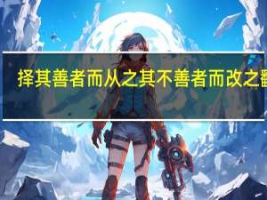择其善者而从之其不善者而改之翻译