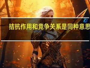 拮抗作用和竞争关系是同种意思吗