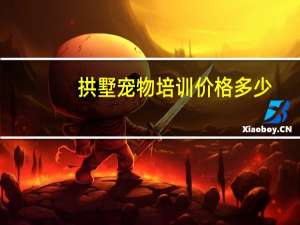 拱墅宠物培训价格多少