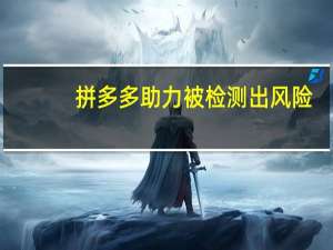 拼多多助力被检测出风险 - 免费领访客平台 24小时自助下单平台拼多多