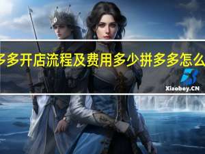 拼多多开店流程及费用多少 拼多多怎么申请开店