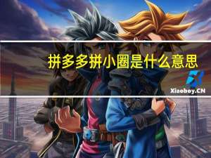 拼多多拼小圈是什么意思
