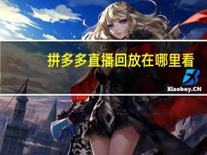 拼多多直播回放在哪里看