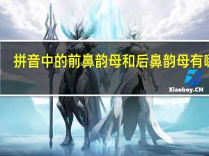 拼音中的前鼻韵母和后鼻韵母有哪些