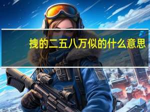 拽的二五八万似的什么意思