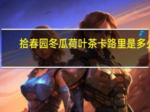 拾春园 冬瓜荷叶茶卡路里是多少