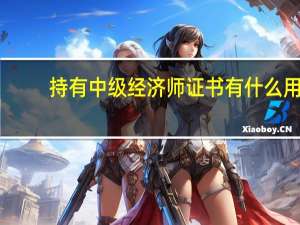 持有中级经济师证书有什么用