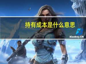 持有成本是什么意思