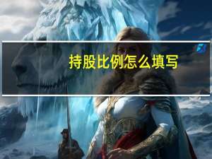 持股比例怎么填写