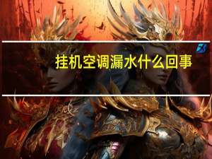 挂机空调漏水什么回事