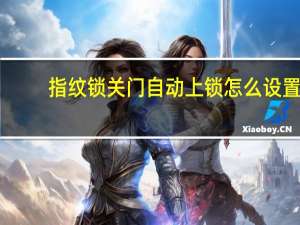 指纹锁关门自动上锁怎么设置