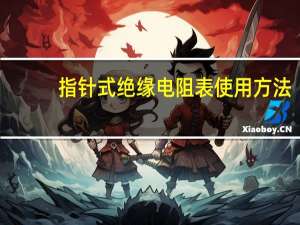 指针式绝缘电阻表使用方法